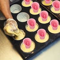2025 Neue Idee Französische Dessert formen Kreatives DIY-Back dekorations werkzeug für Cupcake-Gebäck kolben Silikon-Gebäck kolbenform