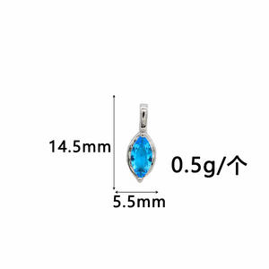 Abalorios de piedra natal a la moda, accesorios de joyería DIY, circón de colores, rombo, MARQUESA, colgante, collar, pulsera, hallazgos - Product Image 5