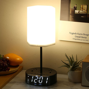 Lámpara de Noche <span class=keywords><strong>con</strong></span> Cargador, Batería de Respaldo, Carga Rápida, <span class=keywords><strong>Enchufe</strong></span> USB, Regleta de Corriente, Lámpara de Mesa de Hotel <span class=keywords><strong>con</strong></span> Estación de Carga - Product Image 5