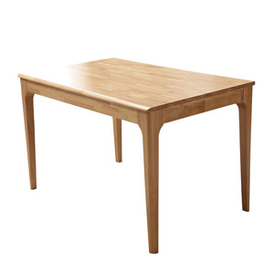 Juego de mesa y sillas de comedor nórdico de madera maciza, 4 piezas, rectangular, duradero, para comedor - Product Image 3