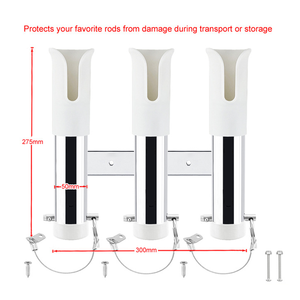 <span class=keywords><strong>Support</strong></span> mural pour cannes à pêche ISURE MARINE en acier inoxydable, <span class=keywords><strong>support</strong></span> pour 3 cannes avec manchon en PVC pour yacht marin, camping-car - Product Image 6