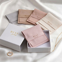 Boîte d'emballage rigide personnalisée pour bijoux, style tiroir coulissant de luxe avec pochette en velours doux pour la personnalisation de la marque de bijoux