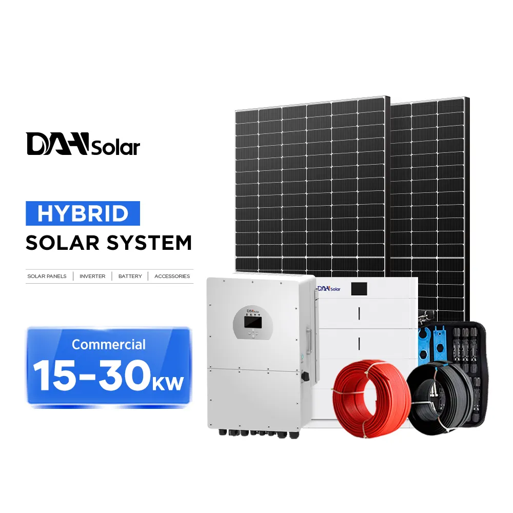 Sistema ibrido Kit solare 5kw 10kw 12kw 15kw 18kw 20kw 25kw 30kw Off Grid energia solare sistema di stoccaggio casa commerciale