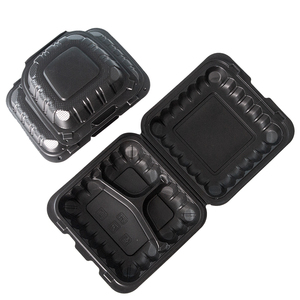 Unisupply 9 "* 9" * 3 lò vi sóng an toàn dùng một lần vỏ sò để đi container bản lề hộp cho thức ăn nhanh - Product Image 2