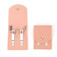 Ensemble de manucure et de pédicure en acier inoxydable Portable professionnel outil de ciseaux d'art d'ongle personnalisé Kit de coupe de pédicure de soins personnels