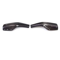Couverture décorative de protection de main de barre d'essuie-glace de panneau de volant de fibre de carbone véritable pour des accessoires d'intérieur de voiture de Tesla Model 3 Model Y