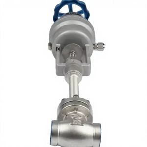 วาล์วปิดฉุกเฉินแบบนิวเมติกสำหรับอุณหภูมิต่ำ รุ่น DJ661F-40P วาล์วทรงกลมสำหรับก๊าซ LNG ทำจากสแตนเลส พร้อมโครงสร้างลิมิตแบบมือหมุน - Product Image 1