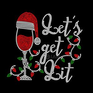 Jesus ist der Grund für die Saison Strass Transfer Design Eisen auf Bling Motiv Hotfix Frohe Weihnachten Strass Transfer - Product Image 6