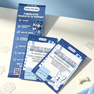 Custom Full Color Pet Brand Instruction <b>Card</b> Referral Reward Paper Business <b>Card</b> Dog Cartoon Referral <b>Gift</b> Flyer - Product Image 2