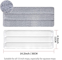 Têtes de balai serpillère plates en microfibre écologiques pour manche en acier, lavables, auto-essoreuses, durables, de rechange