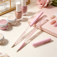 Ensemble de pinceaux à ongles souples et flexibles haute densité, personnalisables, pour gel, pour fournisseur professionnel de manucure