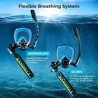 Masque de plongée portable 0,5L avec réservoir d'air, équipement de plongée sous-marine anti-buée pour adultes et enfants