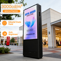 Señalización Digital para Exteriores IP66 Resistente al Agua 3000nits, Tablero de Menú para Autoservicio Antideslumbrante, Vidrio Templado IK10, Software CMS