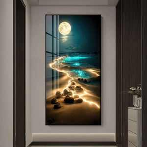 Grande dipinto di porcellana di cristallo di lusso nuovo Design di arte del <span class=keywords><strong>paesaggio</strong></span> immagine decorazione della parete scenario supporta la Base di carta - Product Image 1