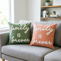Housse de coussin décorative personnalisée en coton doux avec broderie de mots carrés, pour hôtel et usage domestique