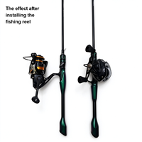Canne à pêche spinning et casting 2 brins, ultra légère, action modérée, pour la pêche à la truite, au bar et à la perche, 1,5 m - 1,98 m, vente en gros