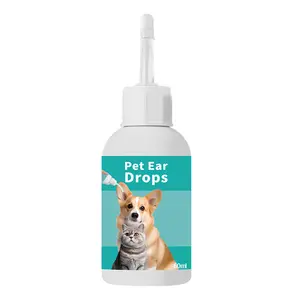Shopee China Supplier Wholesale 50ml Effective Treatment Pet Cat Ear Cleaner Dog Ear Care