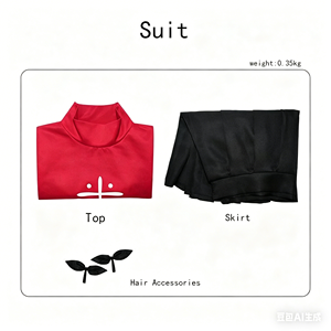 Nouvelle mise à jour : Costume de cosplay Fate <span class=keywords><strong>Stay</strong></span> <span class=keywords><strong>Night</strong></span> Tohsaka Rin, ensemble jupe rouge et noire, tenue de carnaval unisexe, robes de jeu de rôle - Product Image 6