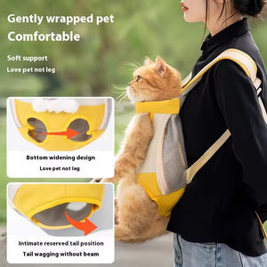 Mochila Porta Mascotas de Nailon para Perros y Gatos, Moderna, Portátil, para Exteriores, con Cierre de Botón y Diseño Sólido, Venta al Por Mayor - Product Image 5