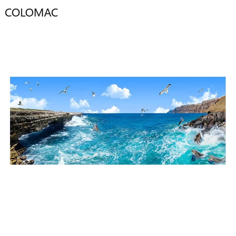 Colomac изготовленный на заказ по всему дому пользовательские 3d вид на море обои для спальни гостиной потолочная росписи подкладке для домашнего декора