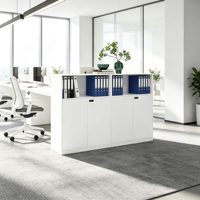 Meuble de rangement latéral en acier verrouillable à hauteur réduite, avec dessus ouvert, cloison métallique, armoire de rangement, séparateur de bureau, classeur