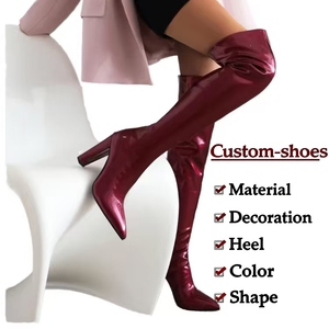 <span class=keywords><strong>Botas</strong></span> Altas Hasta el Muslo con Tacón de Aguja, <span class=keywords><strong>Estilo</strong></span> Calcetín Occidental, Talla Grande, Material Elástico, Personalizadas por el Fabricante - Product Image 5