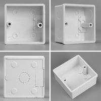 Boîte à bornes de câble encastrée en PVC de type 86*86MM Prises de commutation encastrées Boîte de fond murale Boîtiers électroniques et d'instruments
