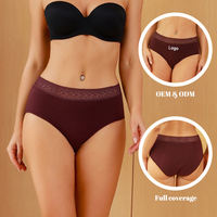 Culottes menstruelles personnalisées à 4 couches, anti-fuites, en dentelle, en coton biologique, culottes de règles hautement absorbantes, réutilisables, sous-vêtements sanitaires