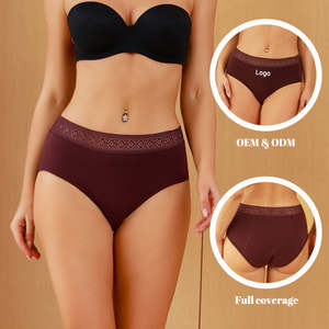Venta al por mayor <span class=keywords><strong>de</strong></span> algodón orgánico encaje Calzon Menstrual mujeres ropa interior período bragas <span class=keywords><strong>Culotte</strong></span> Menstruelle Lavable Menstruación - Product Image 2