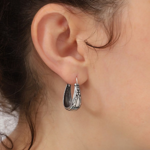Orecchini vintage con motivo inciso per donna, orecchini alla moda in stile etnico, gioielli eleganti per tutti i giorni - Product Image 2