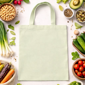 Bolsa de Tela de Algodón Personalizada al por Mayor, Bolsa de Compras Ecológica de Algodón Natural - Product Image 1