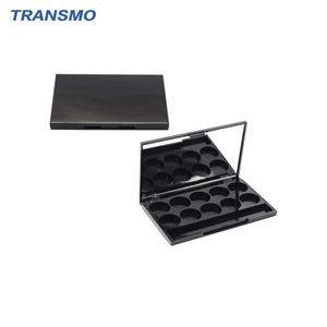 Emballage cosmétique de marque privée, boîte de poudre compacte carrée, conteneur de fard à joues personnalisé, palette de fards à paupières cosmétique 10 couleurs - Product Image 1
