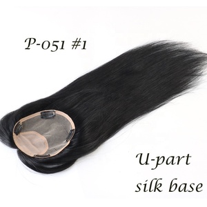 Beauty Girl 150 densità <span class=keywords><strong>capelli</strong></span> <span class=keywords><strong>donna</strong></span> Topper 18 pollici Base di seta legata a mano <span class=keywords><strong>capelli</strong></span> europei 5.3 "x 5.8" Base di seta 18 pollici - Product Image 5