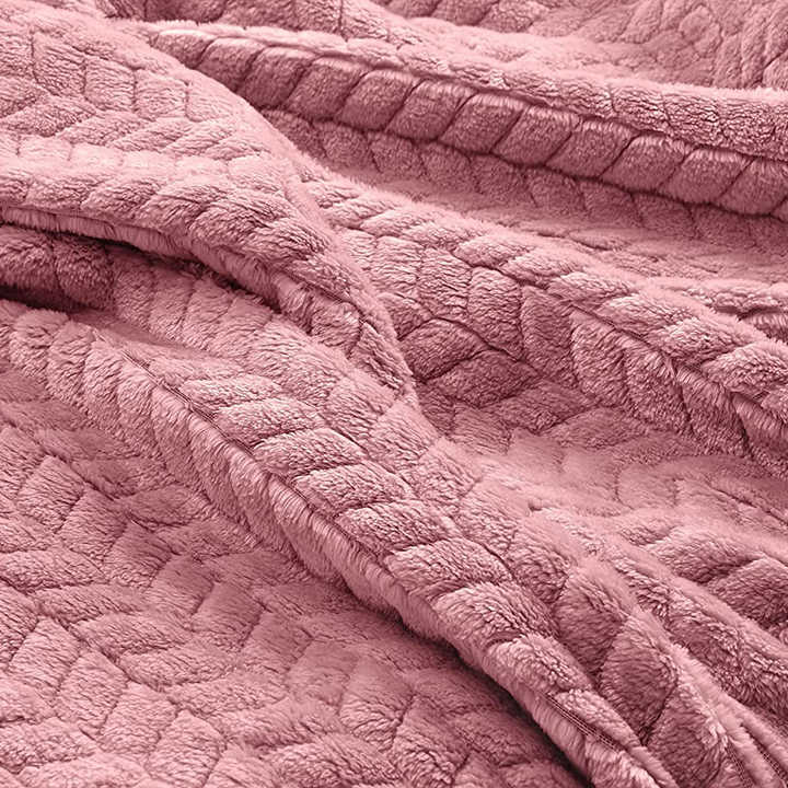 Premium Travel Blanket Pillow Flannel Embossed Fleece Soft 2 in 1