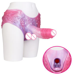 SHAZ-3210 Fantasy-Serie Männlicher Tragbarer Penisverlängerer Traumfarbener Hohler Silikon-Lederhosen-Sextoy für Männer - Product Image 1