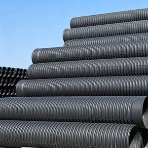 Tuyaux ronds en HDPE SN8 de 150 mm et 200 mm à double paroi ondulée en PE pour l'agriculture, l'industrie et le drainage souterrain - Product Image 3