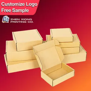 Zhenxiong logotipo personalizado color muestra gratis cosmético corrugado embalaje caja de correo caja de envío caja de papel