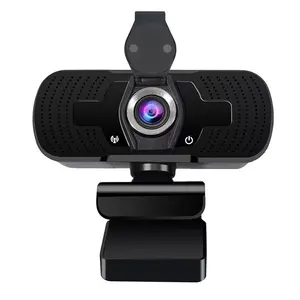 Webcam HD 1080P, avec Microphone, Webcam avec couverture discrète, Webcam pour Streaming, Webcam