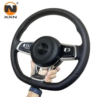 Volant de voiture en cuir lisse perforé noir pour Volkswagen Golf 8 - Prix de gros