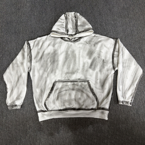 Sudadera con Capucha Oversize para Hombre, Estilo Desgastado, Tejido French Terry Grueso, Sudadera Deportiva Urbana para Hombre - Product Image 2
