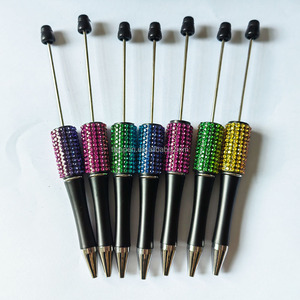 Sıcak satış tükenmez kalem dekoratif boncuklu hediye boncuklu DIY plastik tükenmez kalem ile kristal elmas - Product Image 6