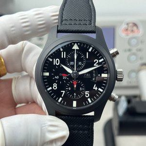 Reloj Cronógrafo de Piloto Negro de Lujo para Hombre, Reloj de Pulsera Deportivo de Cuarzo Negro Mate Resistente al Agua - Product Image 1