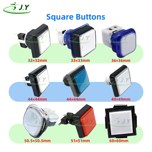 Bouton LED rectangulaire en plastique avec prise EU JY pour borne d'arcade et console de <span class=keywords><strong>jeu</strong></span> vidéo - Product Image 6