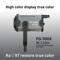 Projecteur LED de photographie haute puissance 500W, contrôle par application, température de couleur réglable, en alliage d'aluminium, pour studio vidéo et diffusion en direct