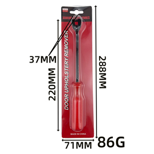 Outil de démontage de clips de sellerie automobile 6 pouces, levier de déclenchement rapide pour panneaux de porte de voiture, poignée antidérapante rouge, outil manuel de retrait de rivets en plastique - Product Image 3
