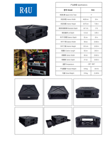 Boîtier de rack carré 4U en polypropylène moulé par injection BX PP-XR4U, protection robuste OEM/ODM pour DJ, montage en rack 19 pouces