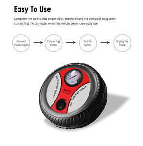Pompe à Air Portable avec compresseur pour pneus, pour une <span class=keywords><strong>voiture</strong></span>, moto, un vélo, <span class=keywords><strong>gonfleur</strong></span> de pneus bon marché, 12 v DC, 260 PSI - Product Image 5