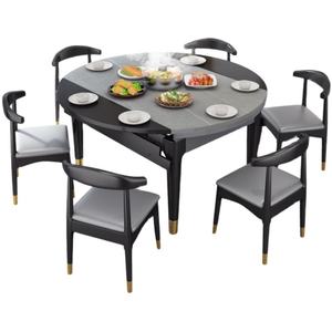 Table à manger en dalle de roche pliable, design moderne et simple, résistante à la chaleur, vente en gros d'usine - Product Image 4