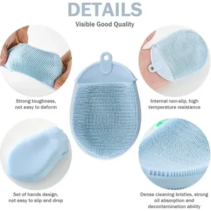 Adult Gloves TPE Soft Exfoliating Massage Bath Brush Modern Style <b>Body</b> Cleaning Brush Remover <b>Scrub</b> - Product Image 4