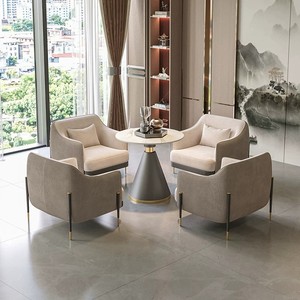 Set di Divani di Lusso Moderni, Poltrona Curva Imbottita, Arredamento per Soggiorno, Hotel, Villa, Appartamento, Design Personalizzato all'Ingrosso - Product Image 3